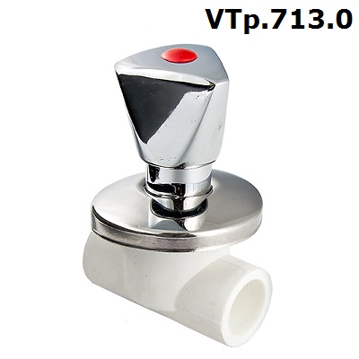 Вентиль полипропиленовый хромированный VTp.713.0