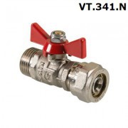 Шаровый кран для металлопластиковой трубы VT.341.N